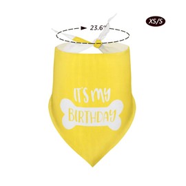 Birthday Dog Bandana Puppy B-Day Bandanas Pet Washable Scarf for Small Medium Large Dogs
