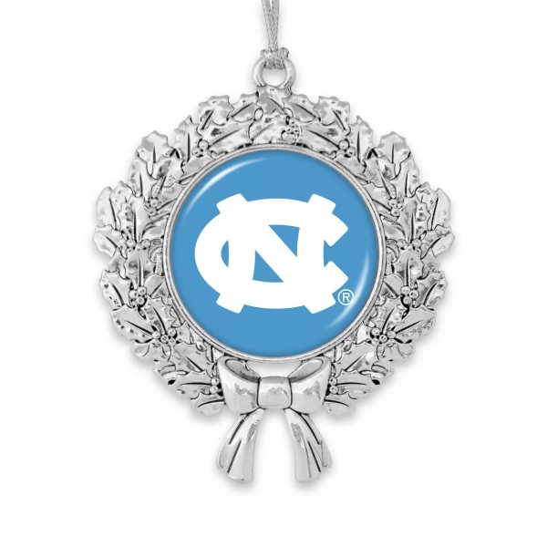 From the Heart 61946 North Carolina Tarheels Wreath Christmas Ornament