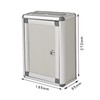 Qianly Small Suggestion Box with Lock Organizer Multifunctional 7.6x3.7x10.7inch Letter