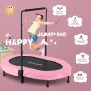 Unbranded Foldable Trampoline, Mini Rebounder Trampoline with Adjustable Handle, Exercise~