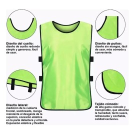 10pz Casacas Chaleco Entrenamiento Deportivo Futbol Adultos                                                                                           