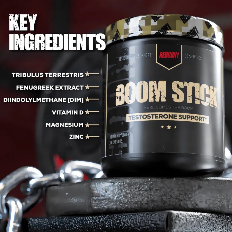 Redcon1 Boom Stick Testo Precursor 30 Servicios (300 Cáps) Sabor
