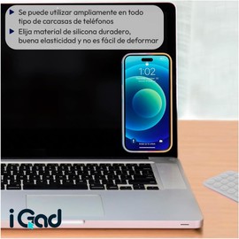SC ACCESORIOS Soporte para Celular con Ventosa de Silicón para Superficies Lisas Ideal para Grabar Videos Tomar Selfies y Usar Manos Libres Compatible con Smartphones (Doble Ventosa- Blanco)