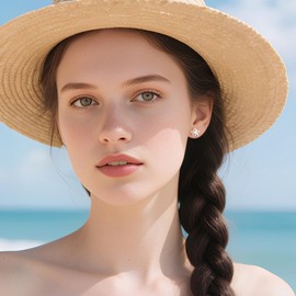 925 Sterling Silver Daisy Stud Earrings for Women - Hypoallergenic Floral Jewellery, Small Silver Flower Studs Earrings, Elegant Gift for Her