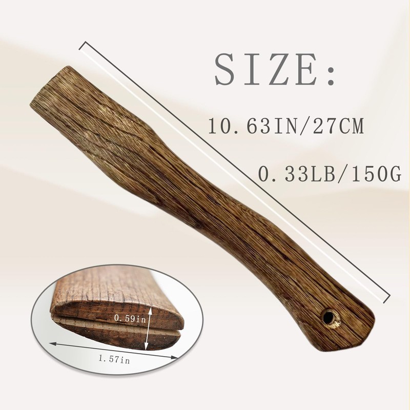 XQSL Axe Handle Replacement, 10.63 in Wood Replacement Hatchet Handle