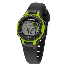 SINAR Digital Watch for Boys Girls Teenagers in Black / Green XE-52-3