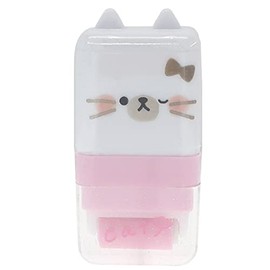 [Eraser] Animal Roller Poppy Rubber/White Cat