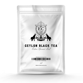 Select Ceylon Teas (Leafy High Grade Black) | Delicious Iced & Hot Tea | Loose Leaf Unsweet Tea | English Breakfast | Fresh Natural Leaves | 25 Cups