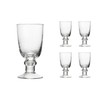 Godinger Wine Goblet Beverage Hammered Glass Cup – Set of