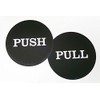 Push Pull Round Door Sign (Black)