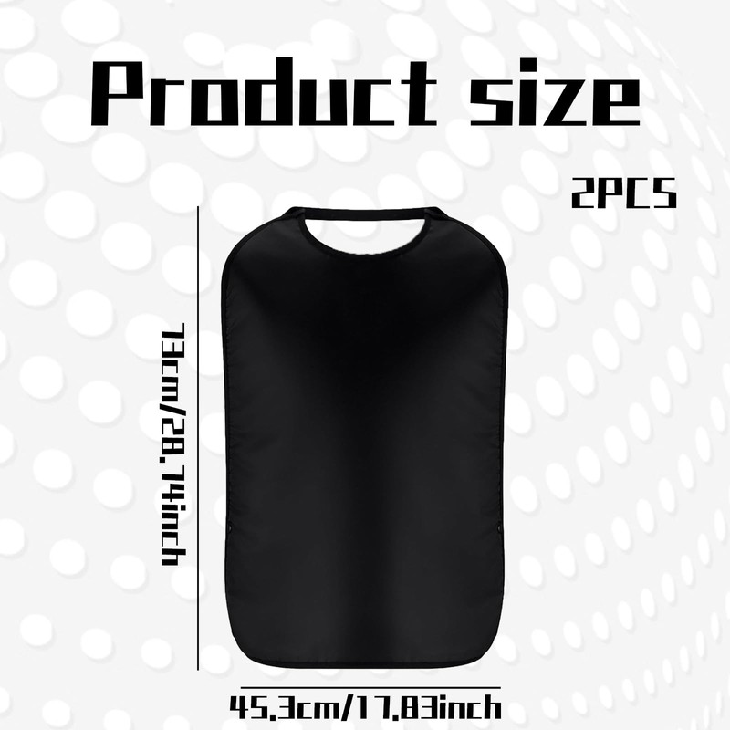ZKFSIE 2PCS Adults Stretchable Bib, Waterproof Bibs for Adults and