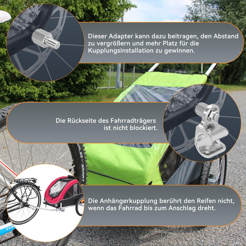 NICEDACK Unisex Bicycle Axle Adapter for 3/8 Inch x26 Full