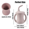 PandaEar 2 Pack Silicone Baby Training Cup, Shatterproof Toddler Sippy