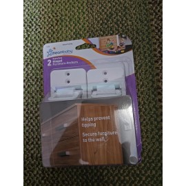 Dreambaby L1428 White Plastic Durability Hinged Furniture Anchors with Screws