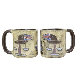 Mara Stoneware Zodiac Mug 16 oz - Libra the Balance Scales