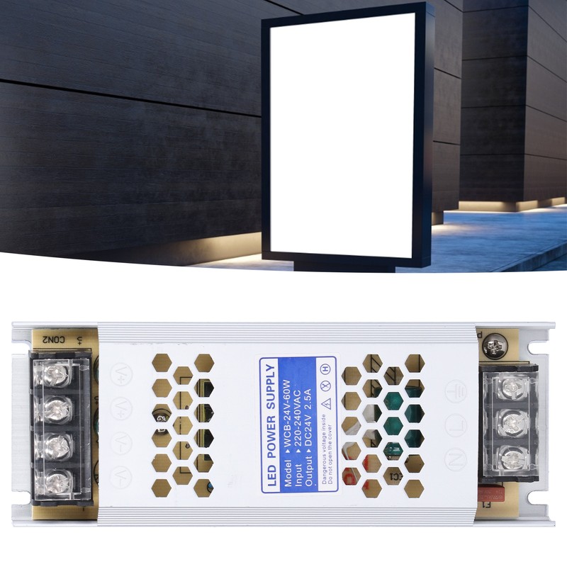 LED Power Supply Switching Driver Adapter UltraThin Long Strip Transformer