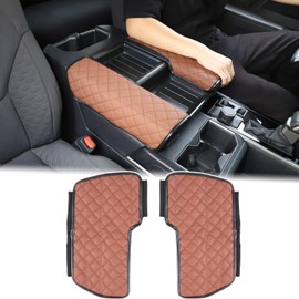 Car Leather Center Console Protector Cover Compatible with Toyota Tundra/Sequoia 2022-2026, Center Console Armrest Seat Box Cover Cushion Lid Protector Pad Waterproof Anti-Scratch Interior Accessories
