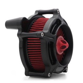 For harley davidson Sportster Air Cleaner filter street road glide M8 softail dyna 103 107 air intake Road King touring (OPS Black - Red -Red spike, Model C : Softail 16-17,Touring 08-16)