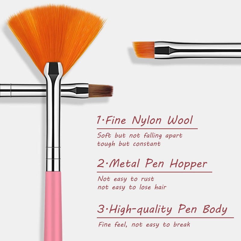 15 Pcs Nail Art Acrylic Brush Set Painting Pen Art