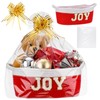 1 Set Christmas Gift Basket Empty Small Woven Rope Basket