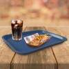 Miamex 3 x Blue Rectangular Plastic Fast Food Canteen Breakfast