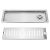 Large Flow Stainless Steel Rectangle Shower Floor Drain Bathroom Drainage