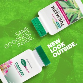 Natures Plus Herbal Actives Turmeric - 400 mg, 95% Curcumin, 60 Vegan Capsules - Vegetarian, Gluten-Free - 60 Servings