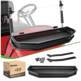 10L0L Golf Cart Ezgo TXT Front Cargo Basket Clay Outer Utility with Mounting Brakets for Gas & Electric Golf Carts, Heavy-Duty Steel Drop Mesh Storage Rack