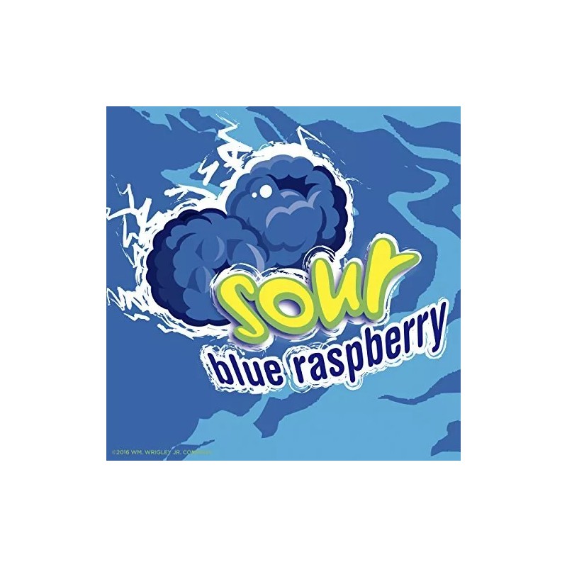 Hubba Bubba Sour Blue Raspberry Bubble Gum, 5 Piece (Pack