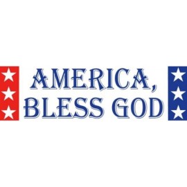America Bless God 3x10 Inch Vinyl Bumper Sticker