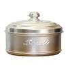 Italo Ottinetti Low Dull Aluminium Canister 16 cm Biscotti, Metallic,