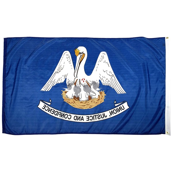 FlagSource Louisiana Nylon State Flag, Made in USA, 6x10'