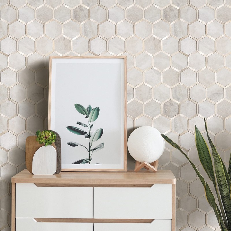 STICKGOO Hexagon Peel and Stick Backsplash Tile, Stick on Backsplash