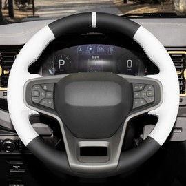 MEWANT Ford Bronco DIY Stitching Car Steering Wheel Wrap Cover for Ford Bronco 2022 2023 2024 Steering Wheel Protector Steering Wheel Accessories