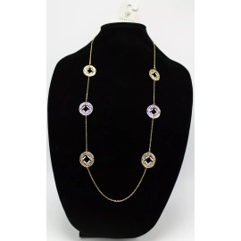 Versona New Gold Filigree Necklace with Small Simulated Pearls by Versona nwt #N2581