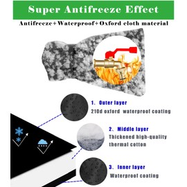 Outdoor Faucet Covers for Winter Freeze Protection, 6 Pack (5.9" W x 8.3" H) Outdoor Faucet Covers,Outside Garden Faucet Socks for Freeze Protection,Outdoor Frost-Proof Faucet Covers (Black)