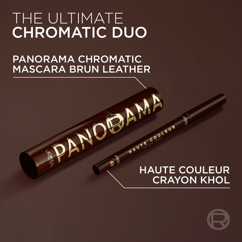 L'Oréal Paris Brown Mascara, Volume Million Lashes Panorama Chromatic Mascara,