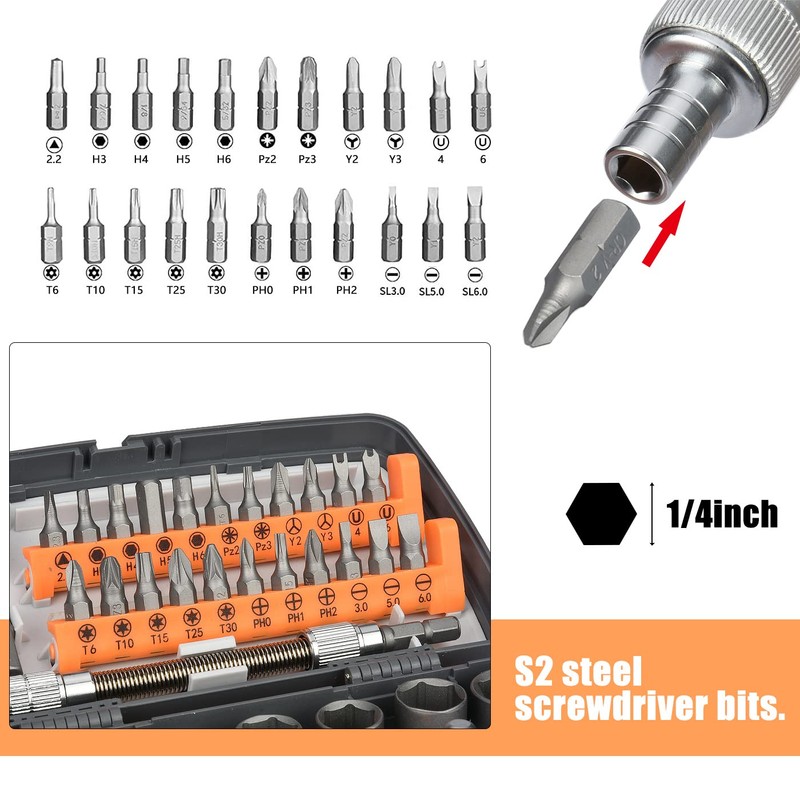 nutmanel Tool Set, Socket Spanner Set, 38 Pieces, Ratchet Box