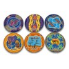 ILA Corkwood Round Aboriginal Art Coaster (Pack of 6)