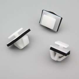 VVO Fasteners Plastic Side Body Moulding Strip Trim Clip, White (Pack of 10)