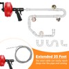 35FT Drain Snake Tools, 14-in-1 Double Mode Drain Auger (New)