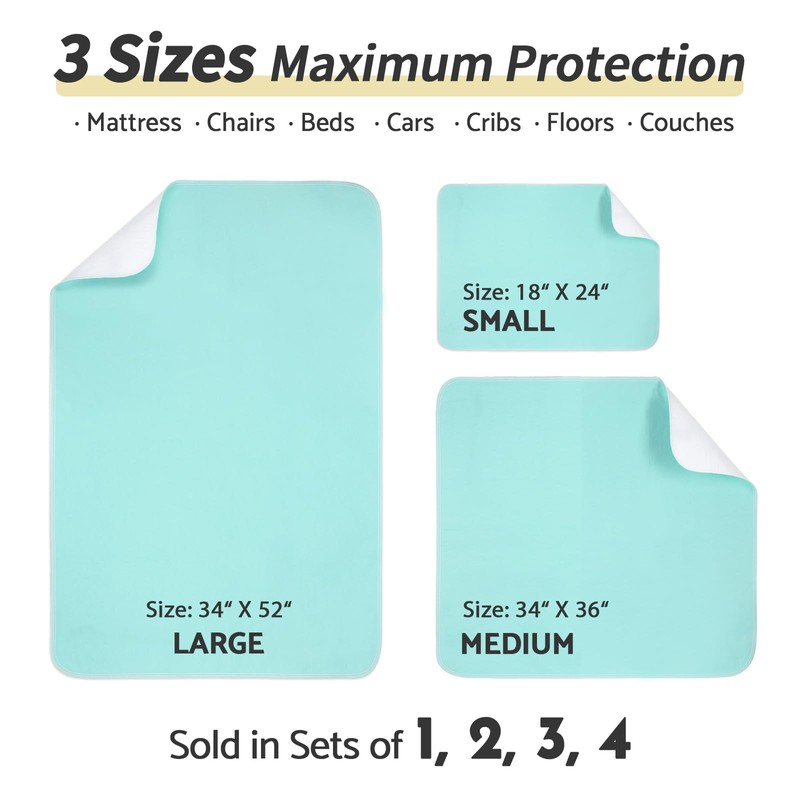 CoolShields Waterproof Bed Pads Incontinence 34'' x 52'' (1 Pack)