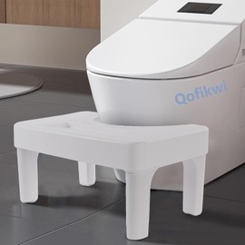 6.7 Inch Step Stool,Qofikwi Portable Plastic Foot Stool,Qofikwi Non-Slip Potty Stool for Bathroom