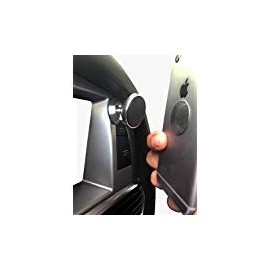 UR Safety First Magnetic Car Phone Mount - Hands-Free, 360° Swivel Holder, Silver Metal - Universal Car, Truck, SUV Holder - Secure Dashboard Mount, Strong Grip