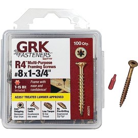 GRK 772691020758 8 R4 Screw X 1-3/4", Color, 100 Count
