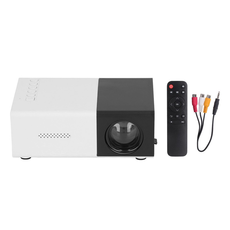 Mini Projector Built in Speakers Diffuse Reflection Imaging Black 1080P