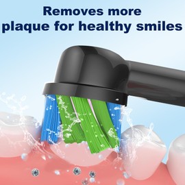 16 Pack Replacement Toothbrush Heads for Oral B Pro 1000, Smart 1500, 7000, 5000, CrossAction, FlossAction, Sensitive – Compatible with Various Models