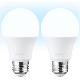 TORCHSTAR 15W Universal Garage Door Opener LED Light Bulb, 100W Eqv. 1700lm Ultra Bright, Minimize Interference, UL FCC Listed, 120V, A19 Bulbs, E26 Base, 5000K Daylight, Pack of 2
