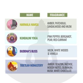 Soul Sticks Hand-Rolled Incense Sticks Variety 4 Pack | 100% Natural Masala Incense Organic Home Fragrance Agarbatti | 15 Grams Per Pack - 60 Grams Total (Eastern Vibes)