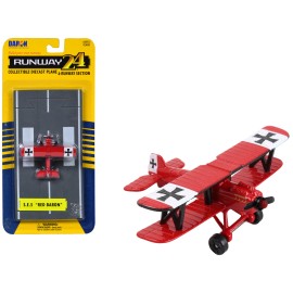 DCD Royal Aircraft Factory S.E.5 Diecast Model Red Baron Livery Fighter Aircraft Red Runway Section From Runway24